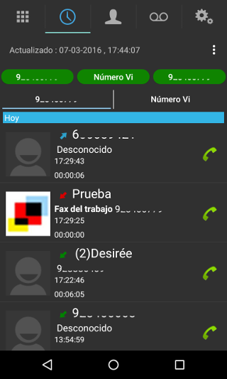  ver historial android